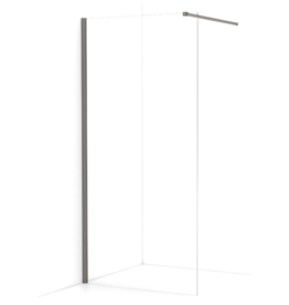 Linea Uno Oslo 100 x 200 - Gun Metal - Inloopdouche