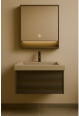 Linea Uno Eira 60 - Grijs / Antraciet - Badmeubel