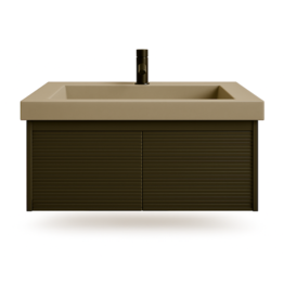 Linea Uno Eira 100 - Grijs / Antraciet - Badmeubel