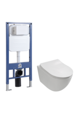Linea Uno Ravius 48 - Glans wit - Toiletset