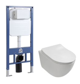 Linea Uno Ravius 48 - Glans wit - Toiletset