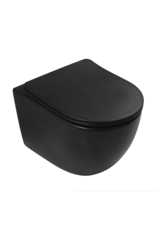 Linea Uno Ravius 48 - Mat zwart - Toiletset