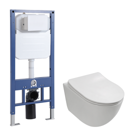 Linea Uno Ravius 53 - Glans wit - Toiletset