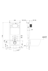 Linea Uno Ravius 53 - Mat wit - Toiletset
