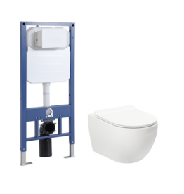 Linea Uno Ravius 53 - Mat wit - Toiletset