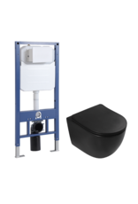 Linea Uno Ravius 53 - Mat zwart - Toiletset