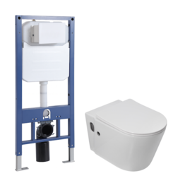Linea Uno Baska 53 - Glans wit - Toiletset met bidet