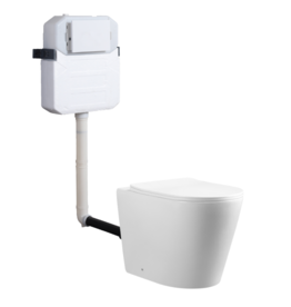 Linea Uno Kormus 56 - Glans wit - Staand toiletset