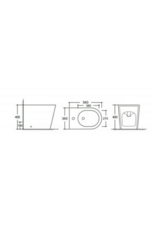 Linea Uno Latvia 56 - Glans wit - Bidet