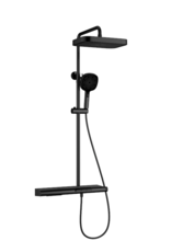 Linea Uno Stenvik - Mat zwart - Piano button - Doucheset opbouw