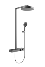 Linea Uno Parro - Gun metal - Piano button - Doucheset opbouw