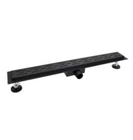 Linea Uno Alfa 70x7cm - Mat zwart - Douchegoot