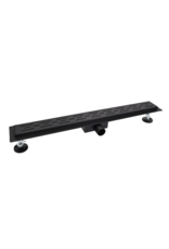 Linea Uno Alfa 80x7cm - Mat zwart - Douchegoot