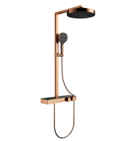 Linea Uno Parro - Rosé goud - Piano button - Doucheset opbouw