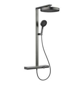 Linea Uno Zula - Gun metal - Piano button - Doucheset opbouw