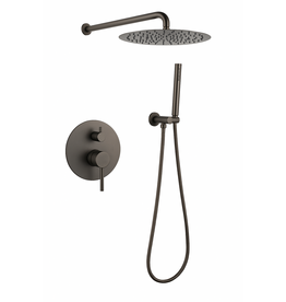 Linea Uno Roska - Gun metal - Doucheset inbouw