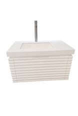 Linea Uno Mynte 80 - Glans wit - Badmeubel