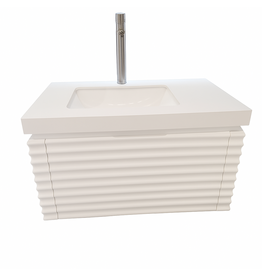 Linea Uno Mynte 80 - Glans wit - Badmeubel