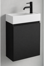 Linea Uno Volda 40 rechts - Mat zwart - Toiletmeubel