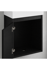 Linea Uno Volda 40 links - Mat zwart - Toiletmeubel