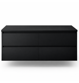 Linea Uno Orsa 120 - Mat zwart - Badmeubel