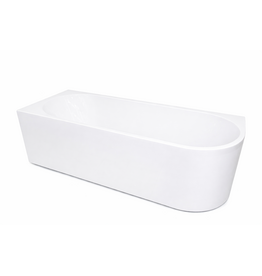 Linea Uno Warvo 180 - Glans wit - Hoekbad links