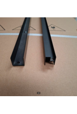 Linea Uno OP=OP Muurprofiel zwart 8mm nr181