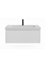 Linea Uno Mynte 80 - Glans wit - Badmeubel