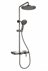 Linea Uno Tormi - Gun metal -  Doucheset opbouw