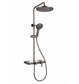 Linea Uno Tormi - Gun metal -  Doucheset opbouw