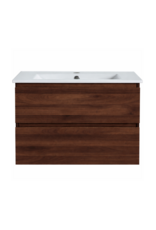 Linea Uno Kode 100 - Walnoot - Badmeubel