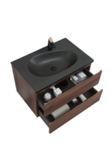 Linea Uno Elda 80 - Walnoot - Badmeubel