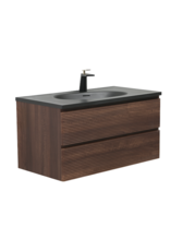 Linea Uno Elda 100 - Walnoot - Badmeubel