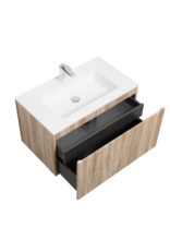 Linea Uno Havi 80 - Licht eiken - Badmeubel