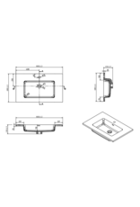 Linea Uno Havi 80 - Licht eiken - Badmeubel