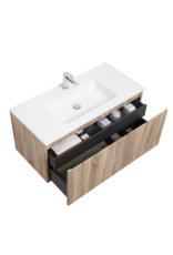 Linea Uno Havi 100 - Licht eiken - Badmeubel