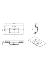 Linea Uno Havi 100 - Licht eiken - Badmeubel
