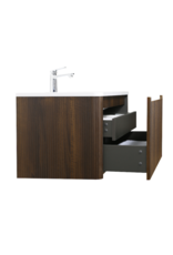 Linea Uno Sano 80 - Walnoot - Badmeubel