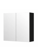 Linea Uno Rova 80 x 60 - Mat zwart - Spiegelkast