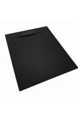 Linea Uno Berka 120x100 cm - Mat zwart - Douchebak