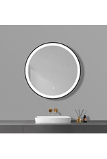 Linea Uno Avix 60 x 60 - Mat zwart - Spiegel