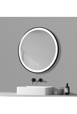 Linea Uno Avix 60 x 60 - Mat zwart - Spiegel