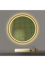 Linea Uno Avix 60 x 60 - Mat zwart - Spiegel