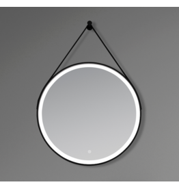 Linea Uno Darel 60 x 60 - Mat zwart - Spiegel