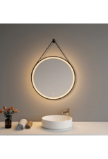 Linea Uno Darel 60 x 60 - Mat zwart - Spiegel