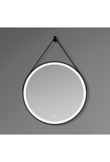 Linea Uno Darel 80 x 80 - Mat zwart - Spiegel