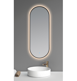 Linea Uno Elor 60 x 80 - Mat zwart - Spiegel