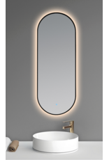 Linea Uno Elor 80 x 100 - Mat zwart - Spiegel