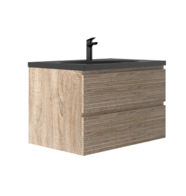 Linea Uno Elda 80 - Licht eiken - Badmeubel