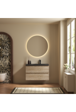 Linea Uno Elda 80 - Licht eiken - Badmeubel